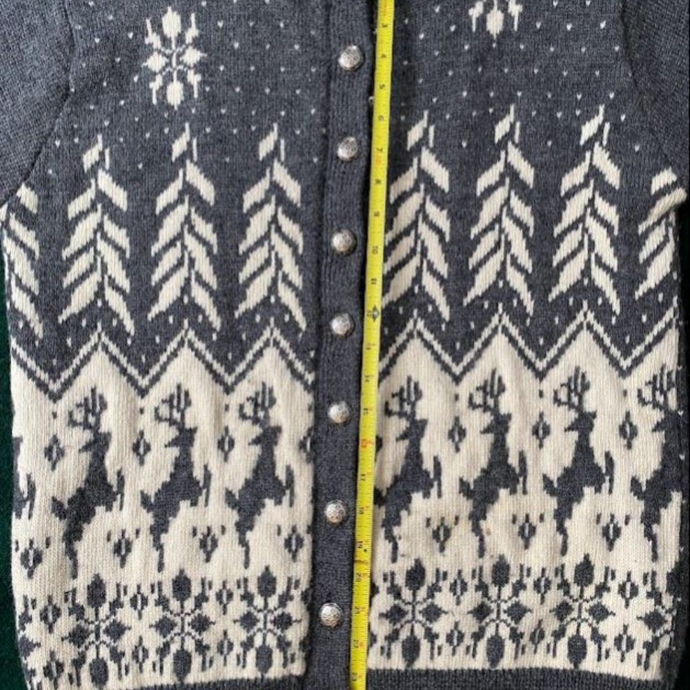 Vintage Carroll Reed Wool Angora Sweater Cardigan - Picture 7 of 9